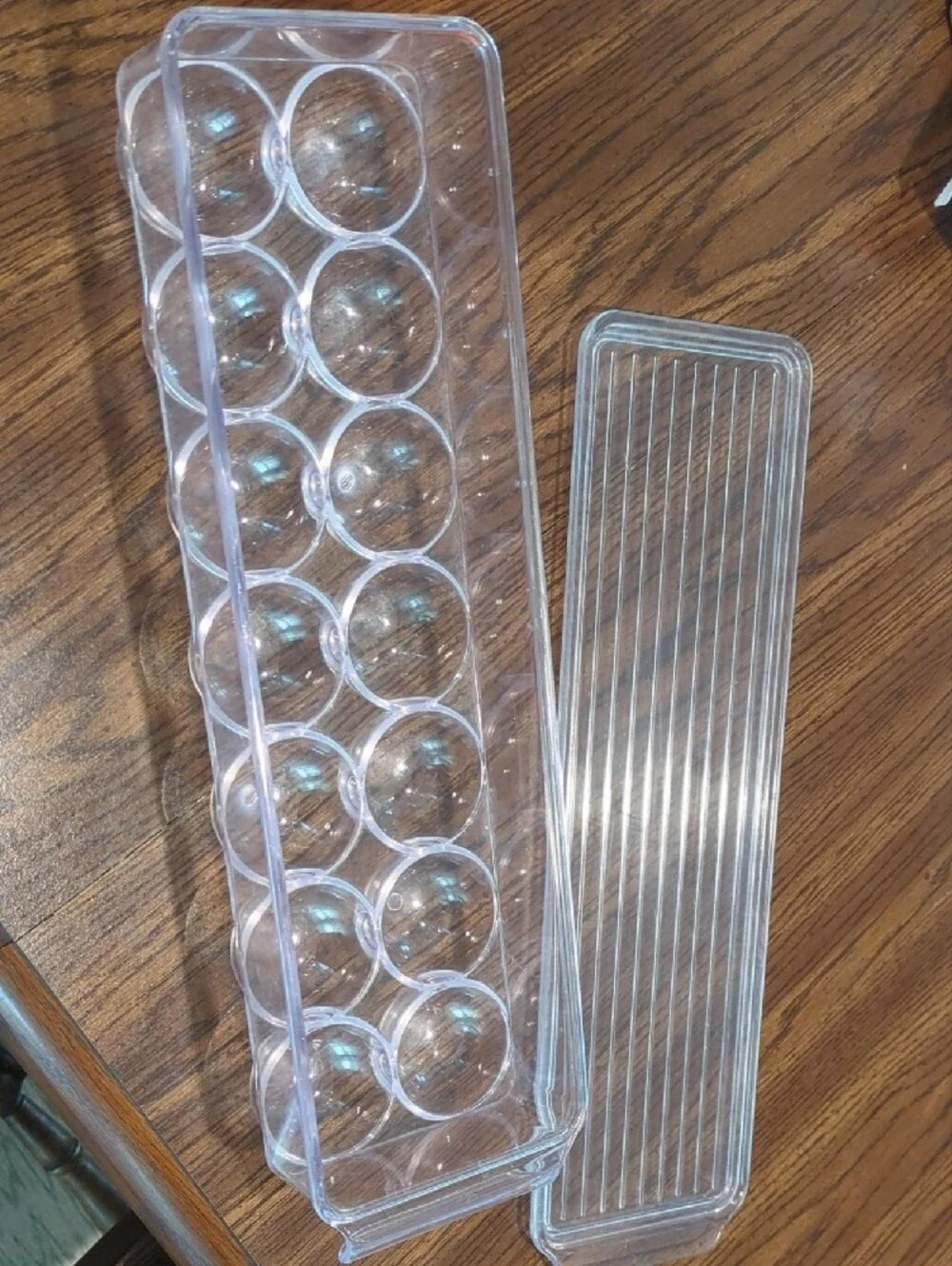 Clear Plastic Egg Storage Container - Fridge Binz Transparent 14 Ct Egg Box